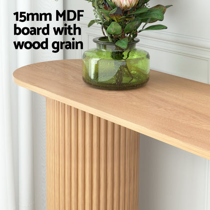 Artiss Console Table Oval 115CM Pine Blake.