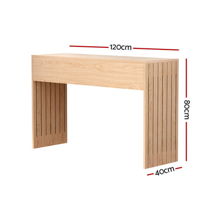 Artiss Console Table Hallway Fluted 120CM Pine.