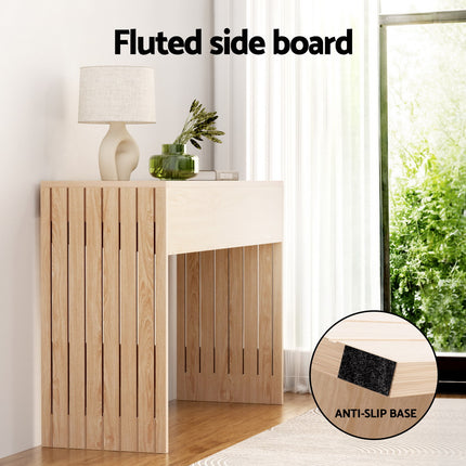 Artiss Console Table Hallway Fluted 120CM Pine.