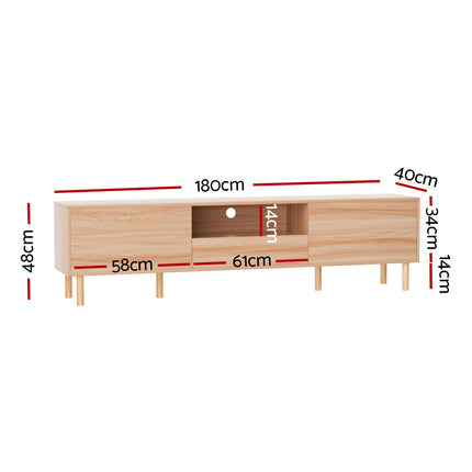 Artiss Entertainment Unit Stand TV Cabinet Storage Drawers Display Shelf 180CM.