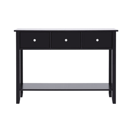 Artiss Console Table Hallway Sofa Entryway Entrance 3 Drawers 100CM Black.