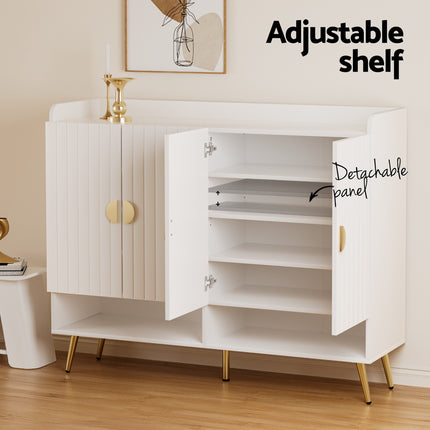 Artiss Shoe Rack Cabinet 5 Tiers 30 Pairs White.