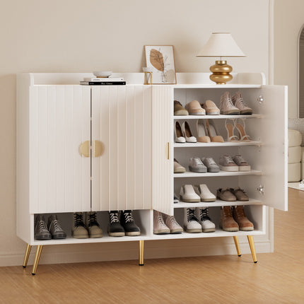 Artiss Shoe Rack Cabinet 5 Tiers 30 Pairs White.