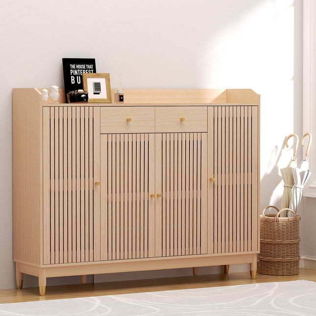 Artiss Shoe Rack Cabinet with Shelves 26 Pairs Pine.