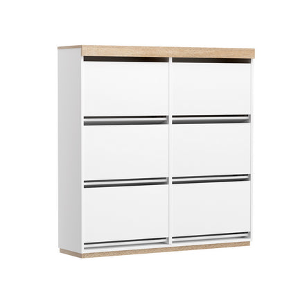 Artiss Shoe Rack Cabinet 3-Tier 45 Pairs White.