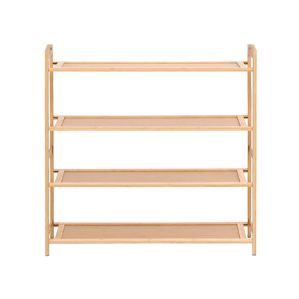 Artiss 4 Tier Shoe Rack Bamboo Storage Organiser Pine.