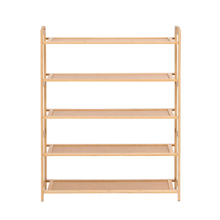 Artiss 5 Tier Shoe Rack Bamboo Storage Organiser Pine.