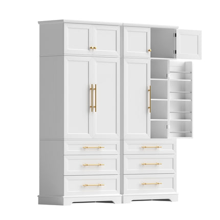 Artiss 2X Buffet Sideboard Cabinet Pantry Kitchen Storage Cupboard Drawers Doors.