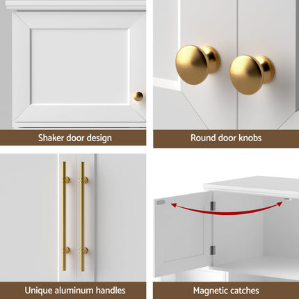 Artiss 2X Buffet Sideboard Cabinet Pantry Kitchen Storage Cupboard Drawers Doors.