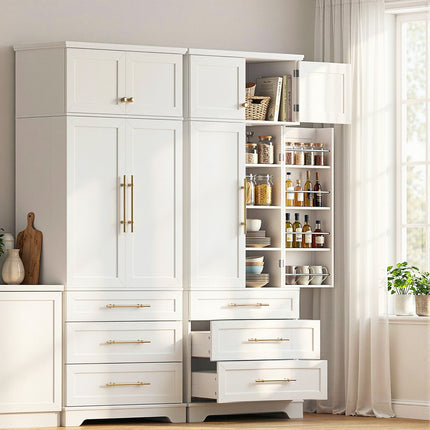 Artiss 2X Buffet Sideboard Cabinet Pantry Kitchen Storage Cupboard Drawers Doors.