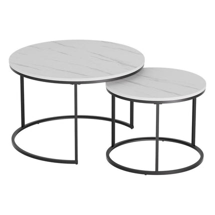Artiss Nesting Coffee Table Set of 2 Marble Effect.