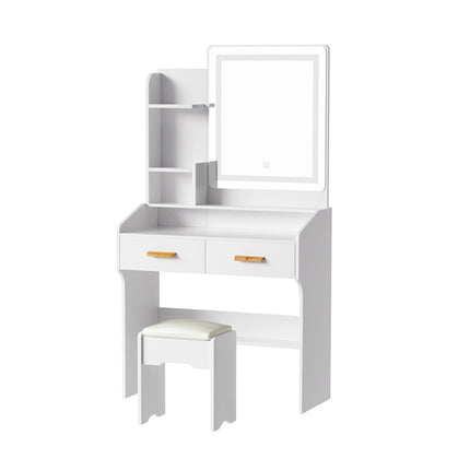 Artiss Dressing Table Set Stool Led White Doria.