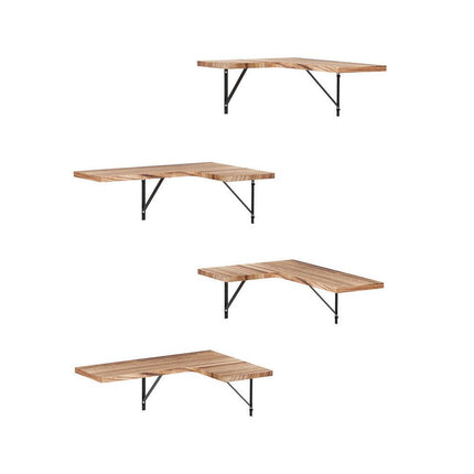Artiss Floating Wall Shelf Corner Shelves Set of 4 Wood.