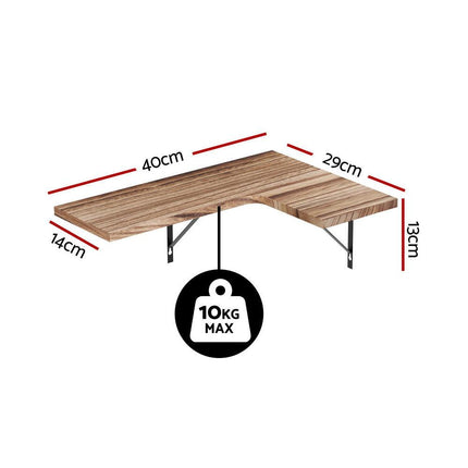 Artiss Floating Wall Shelf Corner Shelves Set of 4 Wood.