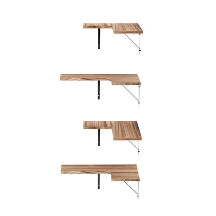 Artiss Floating Wall Shelf Corner Shelves Set of 4 Wood.