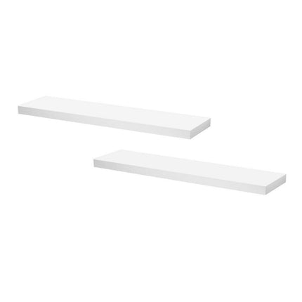 Artiss Floating Wall Shelf Set of 2 White 90CM.