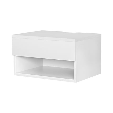 Artiss Floating Bedside Table Nightstand Drawer White.