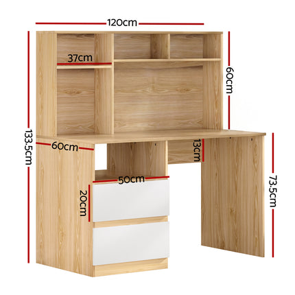 Artiss Computer Desk Office Study Desks Table Bookshelf Drawer.