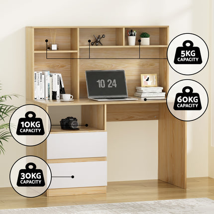Artiss Computer Desk Office Study Desks Table Bookshelf Drawer.