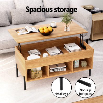 Artiss Coffee Table Lift-top Oak.