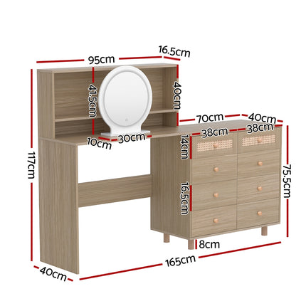 Artiss Bed Frame Bed Head Headboard King Velvet IRIS Beige.