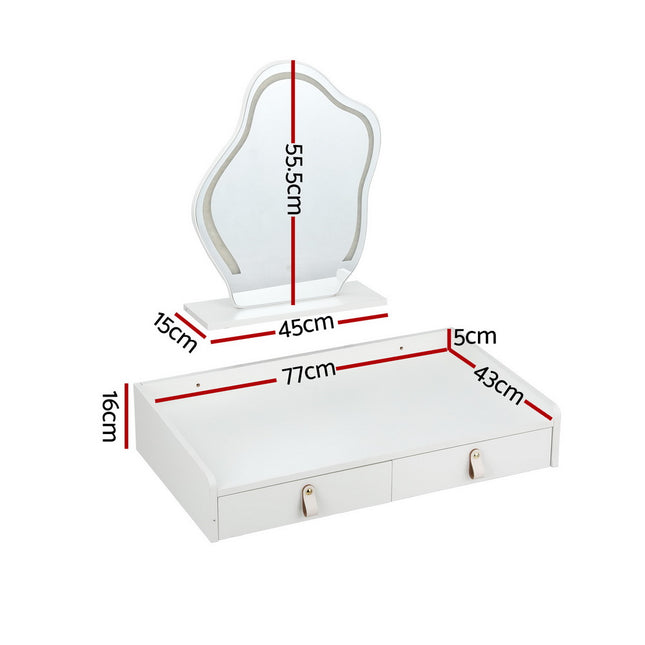 Artiss Dressing Table Floating LED White Daphne.