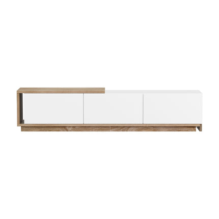 Artiss TV Cabinet Entertainment Unit Stand Extendable White Oak.