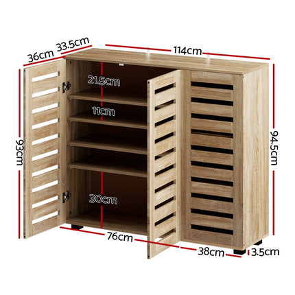 Artiss Shoe Rack Cabinet 30 Pairs Adjustable Shelf.