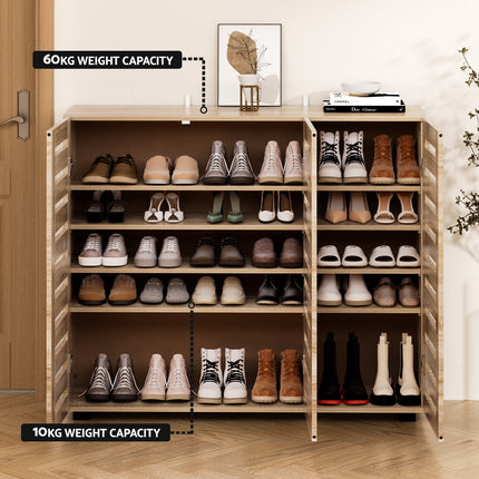 Artiss Shoe Rack Cabinet 30 Pairs Adjustable Shelf.