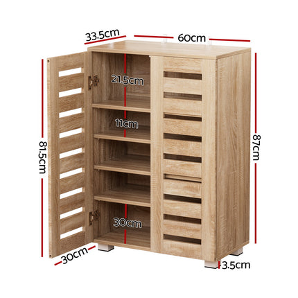 Artiss Shoe Rack Cabinet 20 Pairs 5-tier Wood Alster.