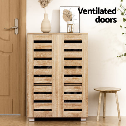 Artiss Shoe Rack Cabinet 20 Pairs 5-tier Wood Alster.
