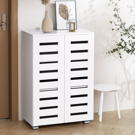 Artiss Shoe Rack Storage Cabinet 20 Pairs 5-tier White Alster.