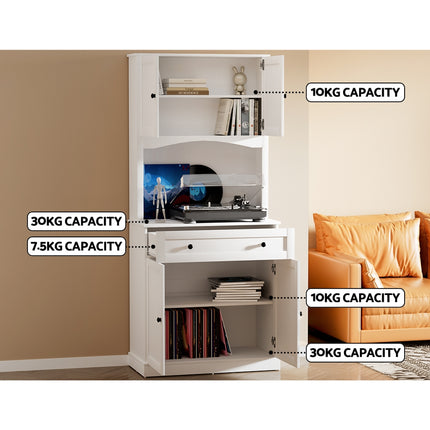 Artiss Buffet Sideboard Cabinet Cupboard Pantry Storage Shelves Hutch White.