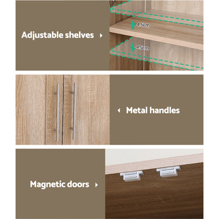 Artiss Buffet Sideboard Cupboard Cabinet Pantry Organiser Adjustable Shelves.
