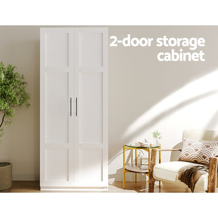 Artiss 2 Door Buffet Sideboard Cupboard Cabinet Pantry White.