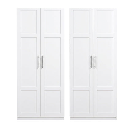 Artiss 2x Buffet Sideboard Cabinet Pantry Hutch Kitchen Storage Organiser White