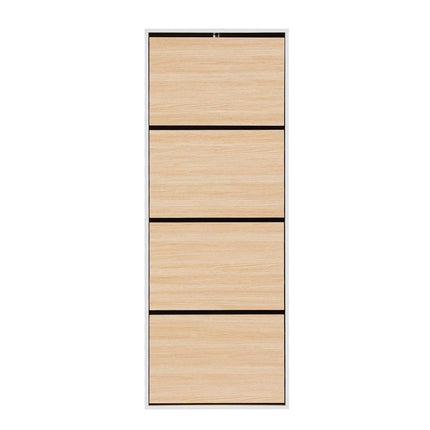 Artiss Shoe Rack Cabinet 24 Pairs Adjustable Shelf Pine.