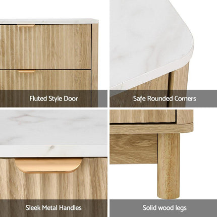 Artiss 6 Chest of Drawers Dresser Table Pine.