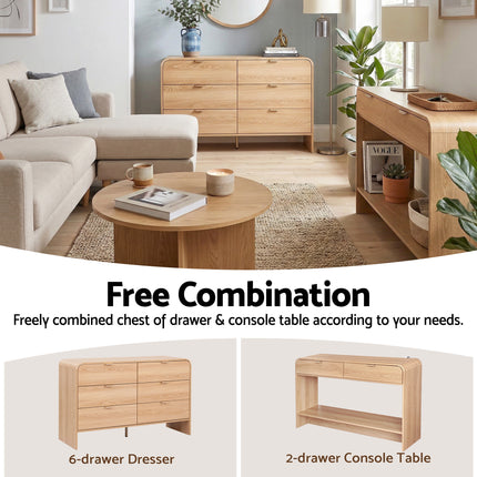 Artiss 6 Chest of Drawers Dresser Cabinet Pine.