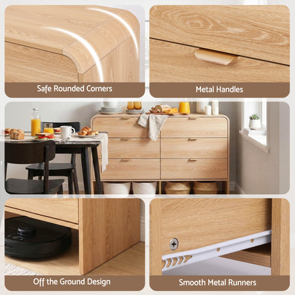 Artiss 6 Chest of Drawers Dresser Cabinet Pine.