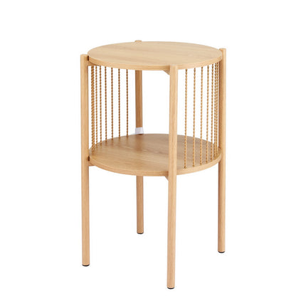 Artiss Coffee Table 2-Tier Round Wood.