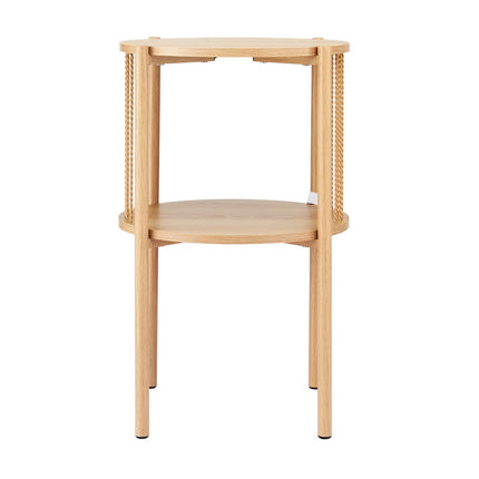 Artiss Coffee Table 2-Tier Round Wood.