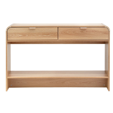 Artiss Console Table Hallway Entryway Storage Drawer Shelf Curved Edge 120CM Pine.