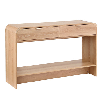 Artiss Console Table Hallway Entryway Storage Drawer Shelf Curved Edge 120CM Pine.