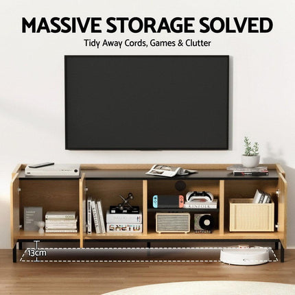 Artiss TV Unit Entertainment Unit Storage Cabinet Shelf 160cm Pine.
