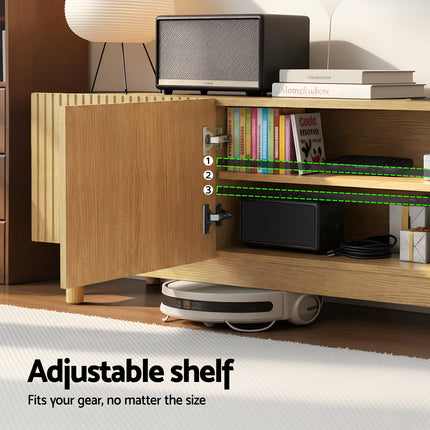 Artiss TV Unit Entertainment Unit Storage Cabinet 180cm Pine.