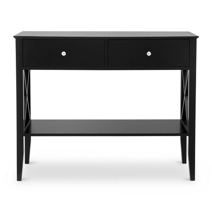 Artiss Console Table 2 Drawers 100CM Black.
