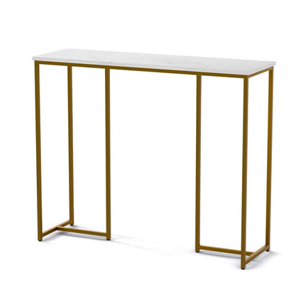 Artiss Console Table Marble Effect White&Gold.