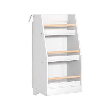 Keezi Kids Bookshelf 3 Tiers Storage Children Bookcase Organiser Display Shelf.