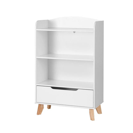 Keezi Kids Bookshelf 3 Tiers Storage Children Bookcase Toys Organiser Drawer.